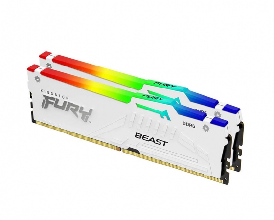 Kingston DDR5 32GB 5600 Mhz CL40 DIMM Kit (2 x 16G)  FURY Beast White RGB XMP