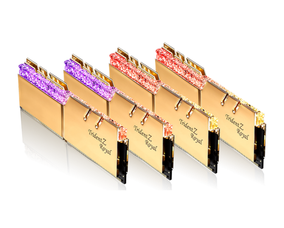  Trident Z Royal RGB Gskill DDR4-3200MHz CL16-18-18-38 1.35V 32GB (4x8GB) GOLD