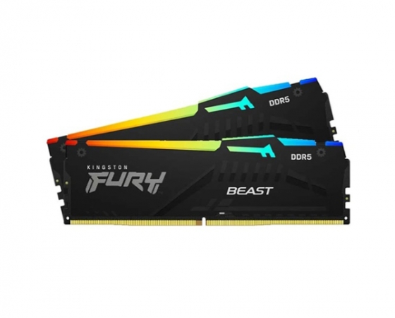 Kingston DDR5 16GB 6000 Mhz CL40 DIMM Kit (2 x 8G) FURY Beast RGB