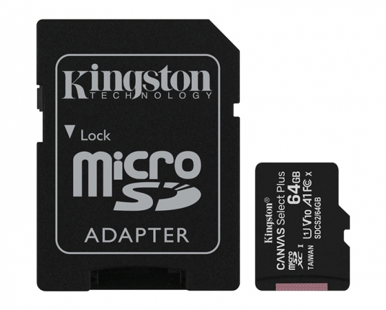 Kingston Canvas Select 2 64GB microSDHC with Adapter